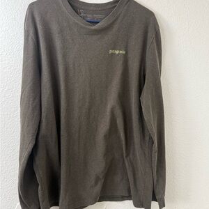 Patagonia Men's Olive/Brown Long Sleeve Tee